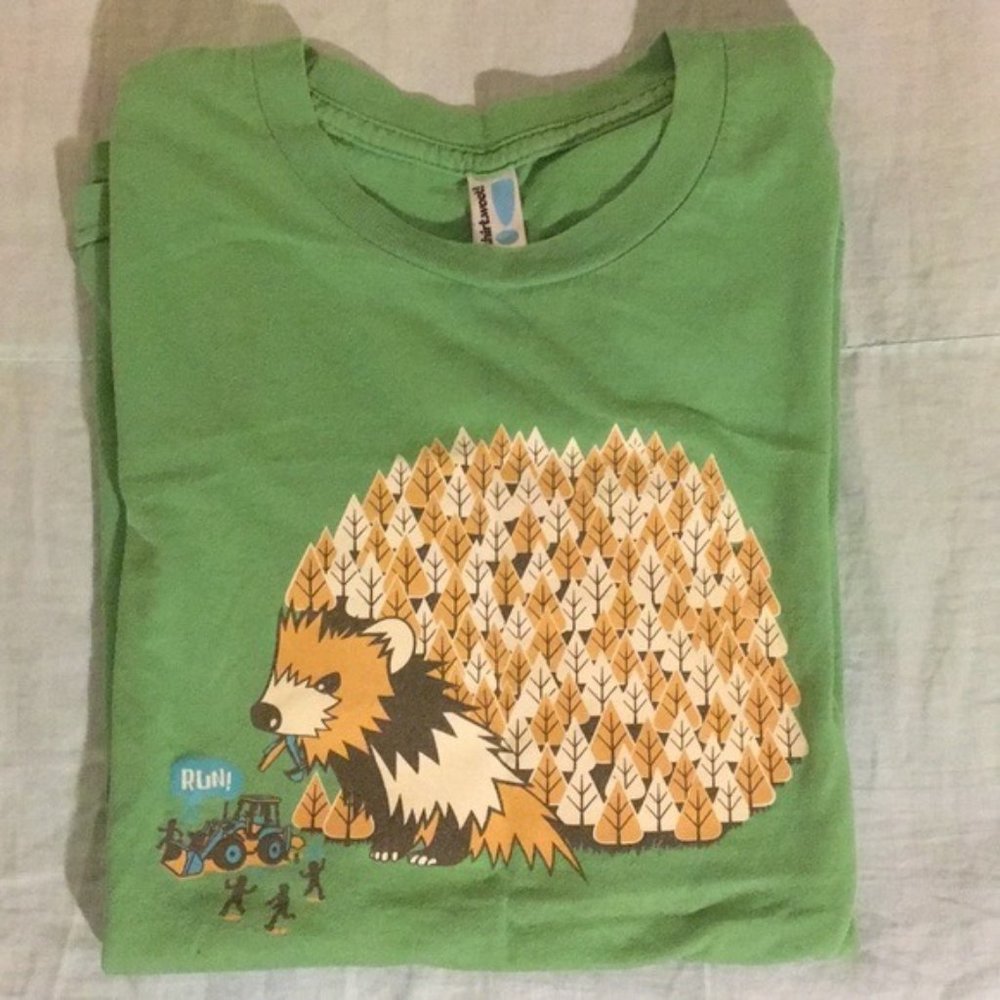 Green hedgehog Woot! shirt